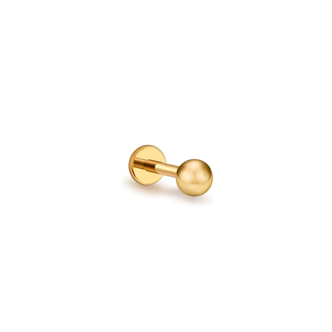 Tiny Sphere Flat Back Stud Gold Titanium