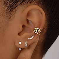Tiny Solitaire Earring Jacket