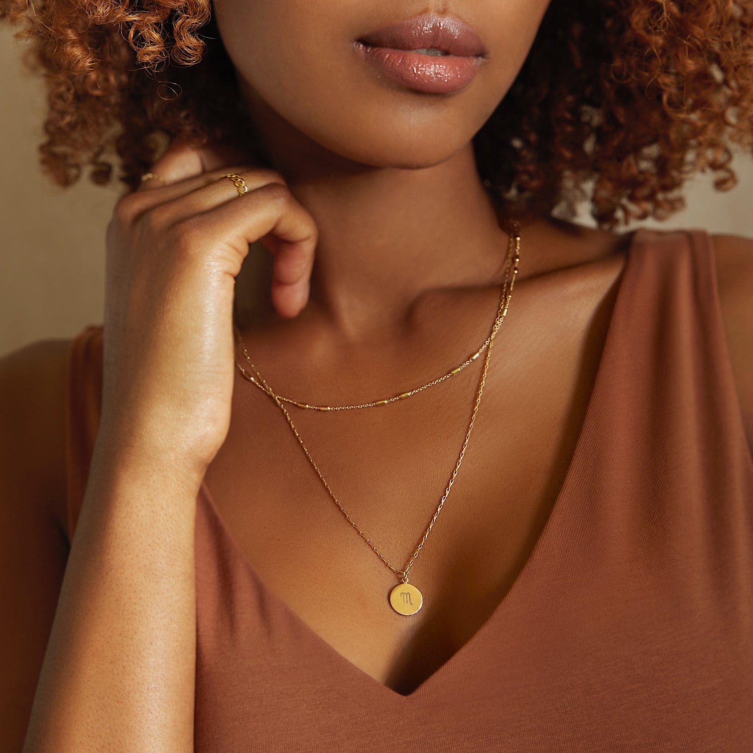 Initial Necklace with Birthstone in 18k Gold Vermeil - MYKA