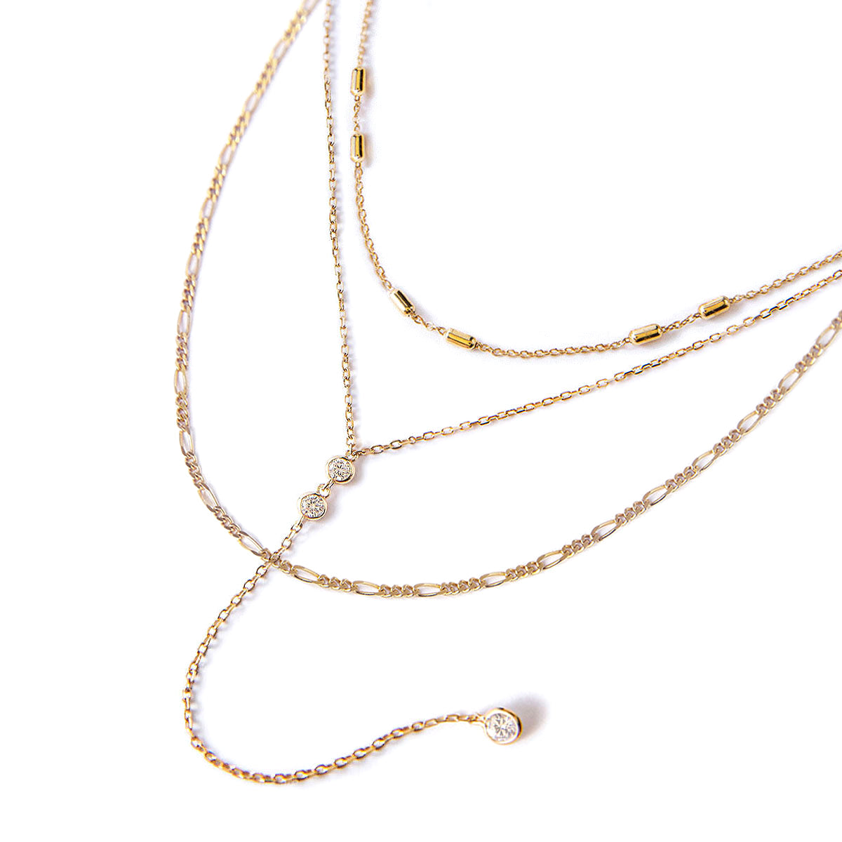 Deux Figaro Lariat Layered Trio