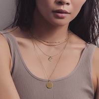 Gold Chain Choker and Coin Necklace Layered Necklace Set