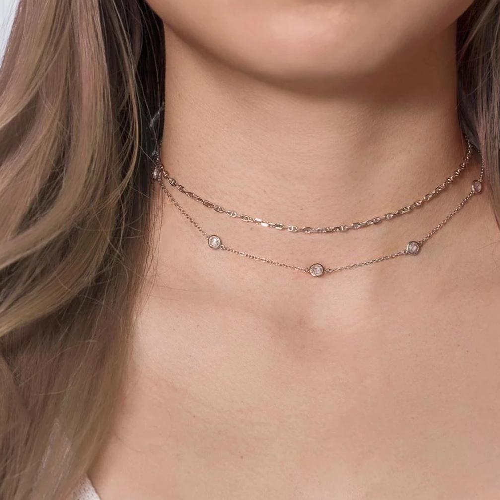 Marina Crystal Chain Layered Duo