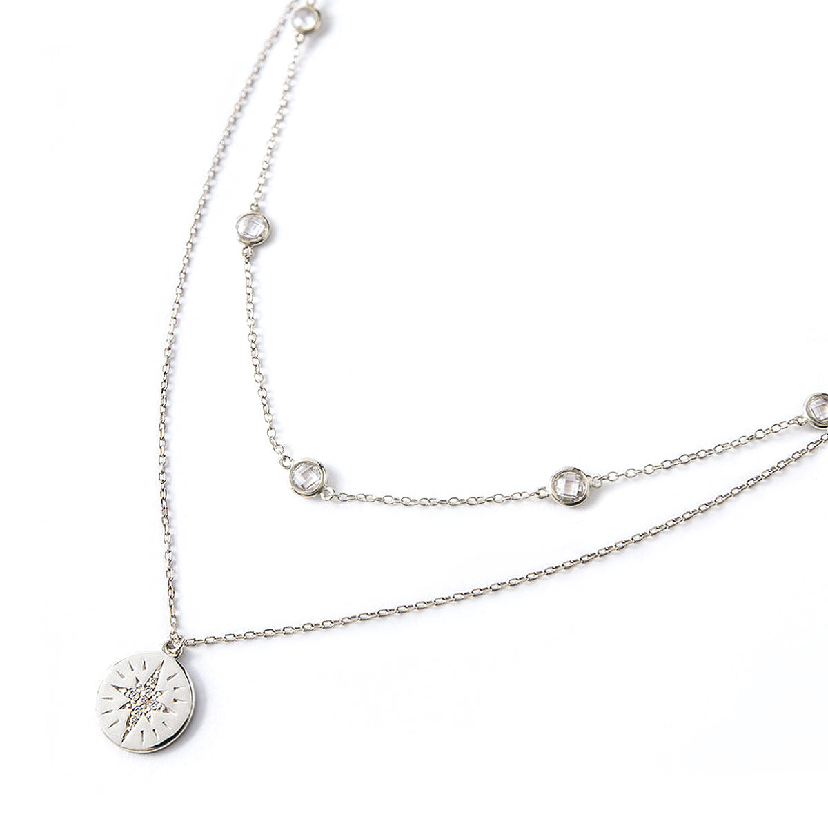 sterling silver two strand necklace