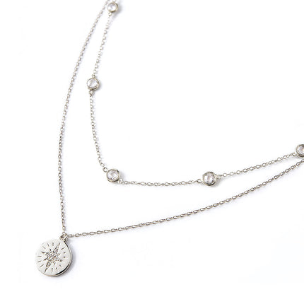 Crystal Chain Star Disc Layered Duo
