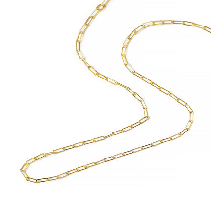 Gold Figaro Chain Necklace, Dainty Layered Choker for Women Gold Vermeil / 13-16in (33-40cm)