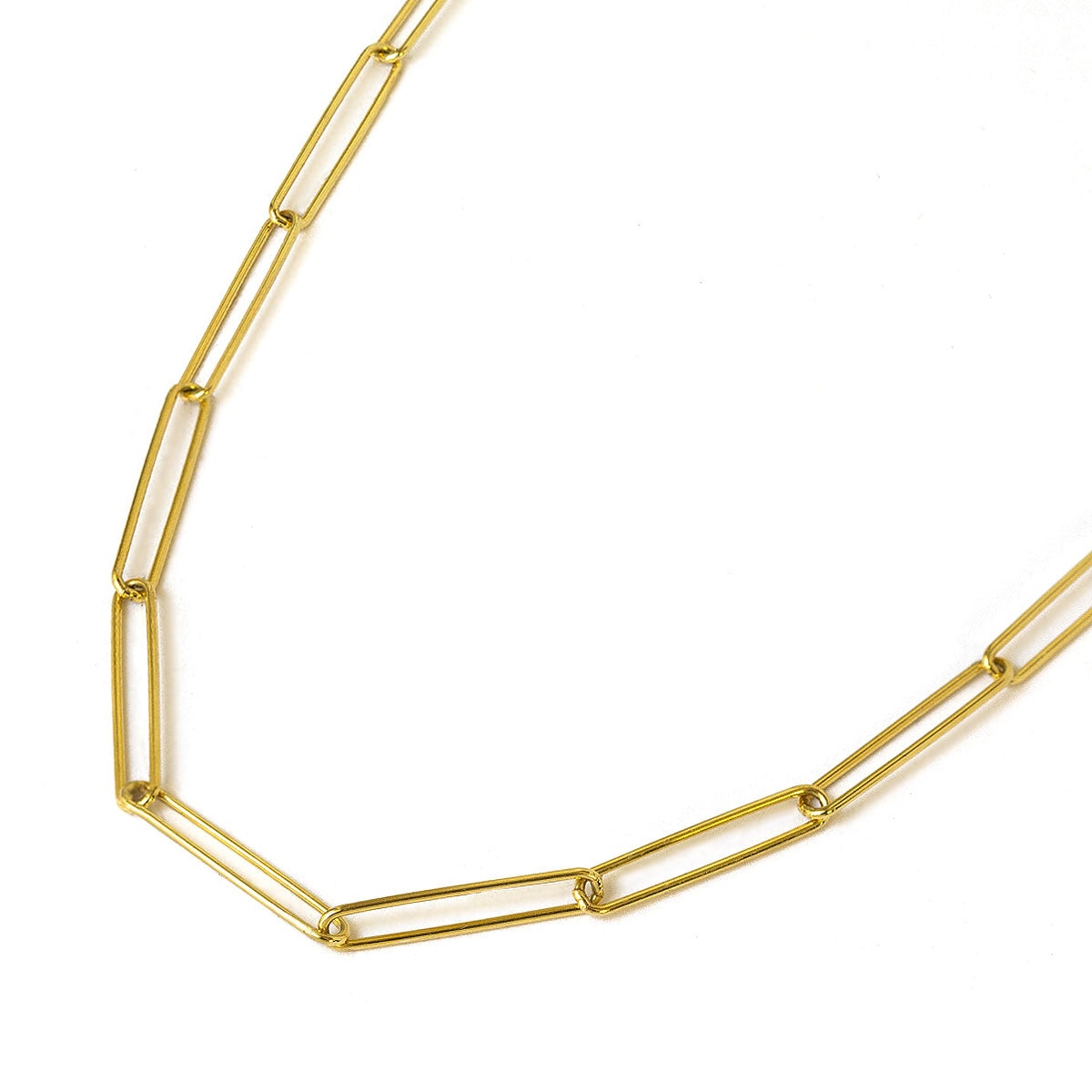 Gold Vermeil Long Link Chain Necklace