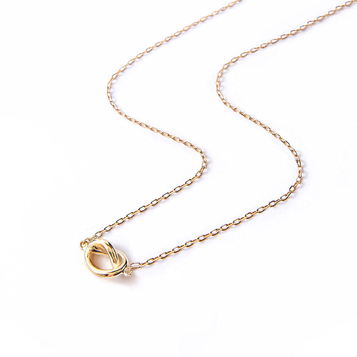 Gold Love Knot Necklace, Dainty Delicate Minimal Necklaces for Women ...