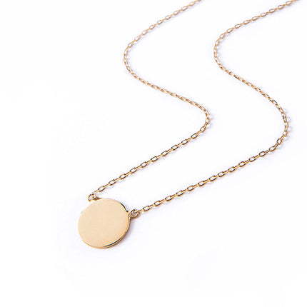 Delicate Diamond Disc Necklace with Off-centered Bezels – Meira T Boutique
