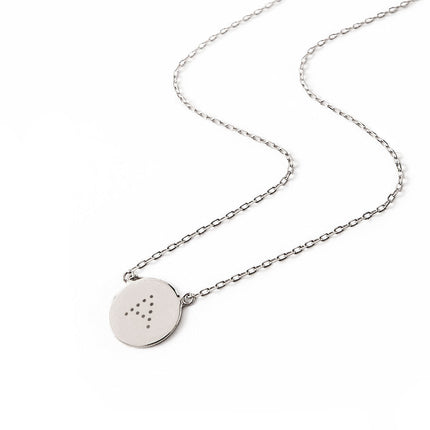 14k Gold Dainty Initial Disc Necklace - Salt and Sparkle
