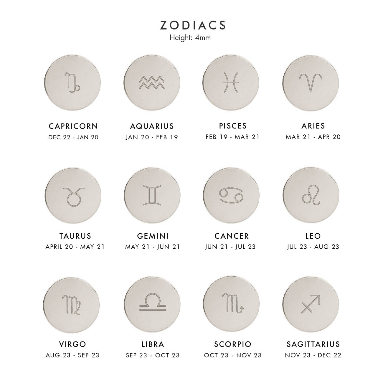 Zodiac Disc Necklace