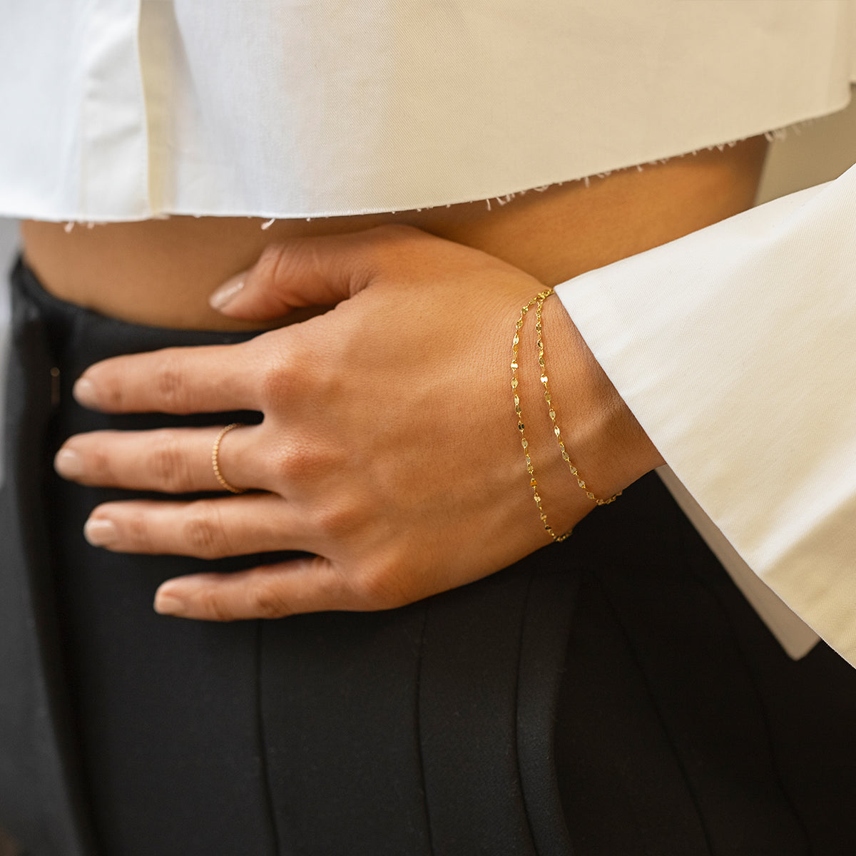 Dainty Double Layered Silver Bracelet, Delicate Silver Bracelets – AMYO  Jewelry