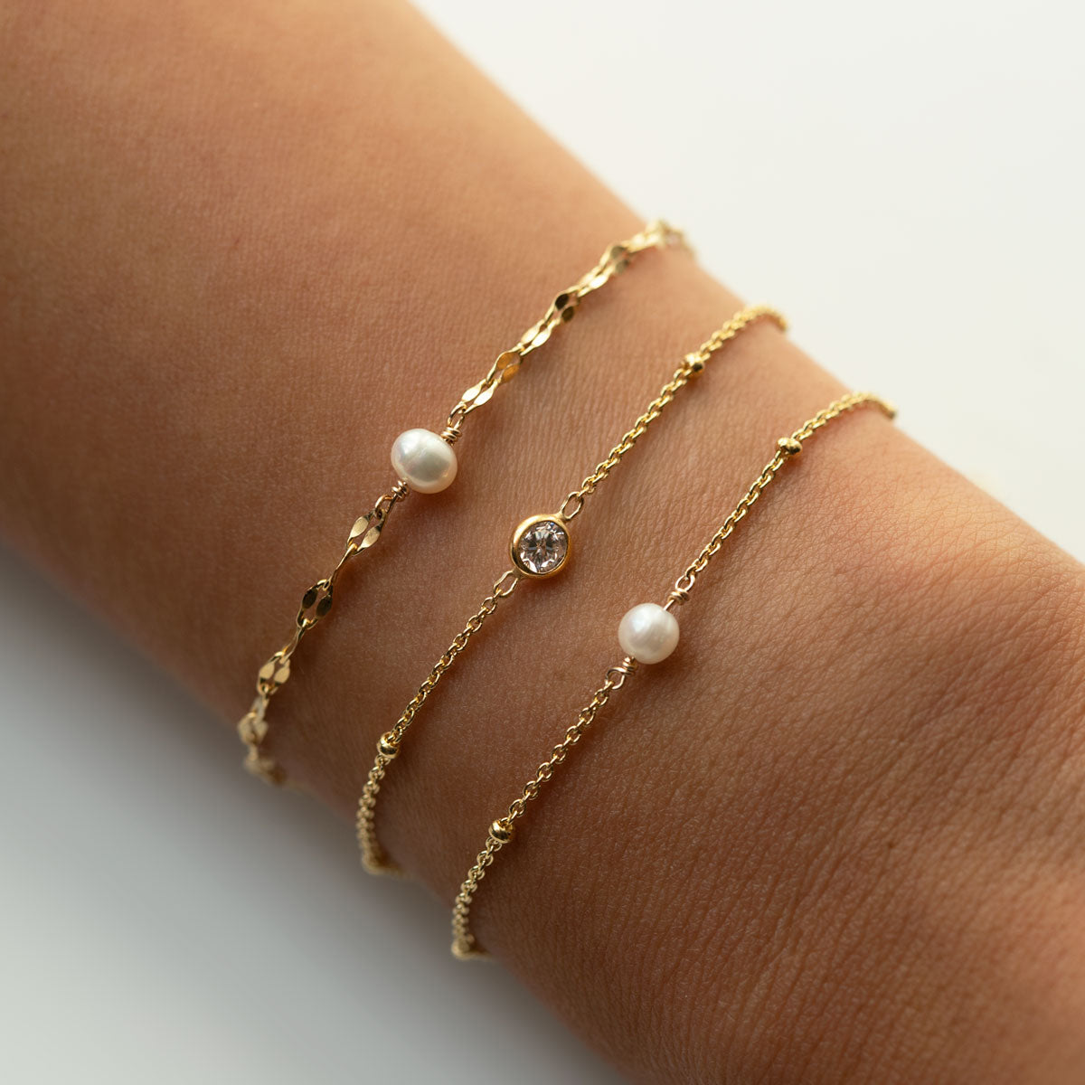 Pearl Bead Chain Bracelet
