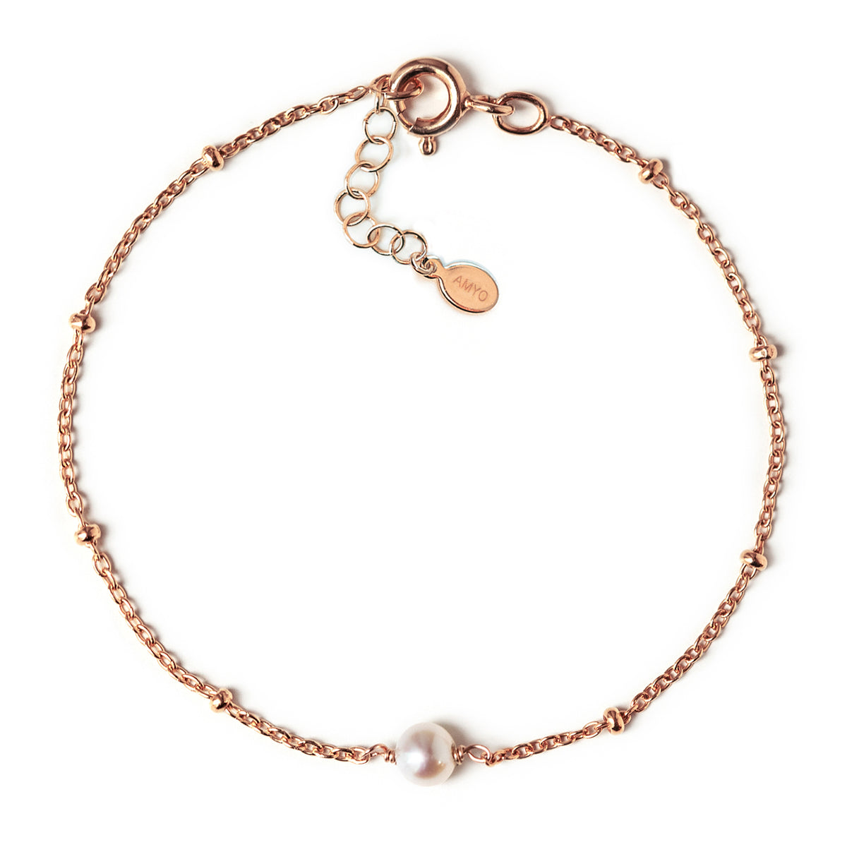 Freshwater Pearl Bracelet, Dainty Bracelet, Rose Gold Bracelet – AMYO ...