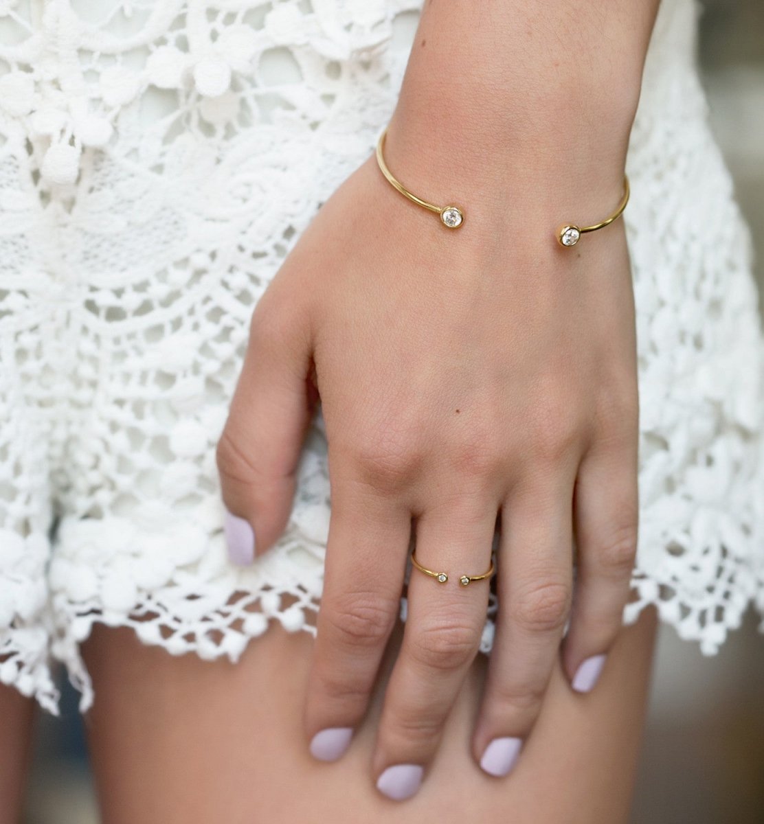 Shay Crystal Cuff Bracelet, Bracelets - AMY O. Jewelry