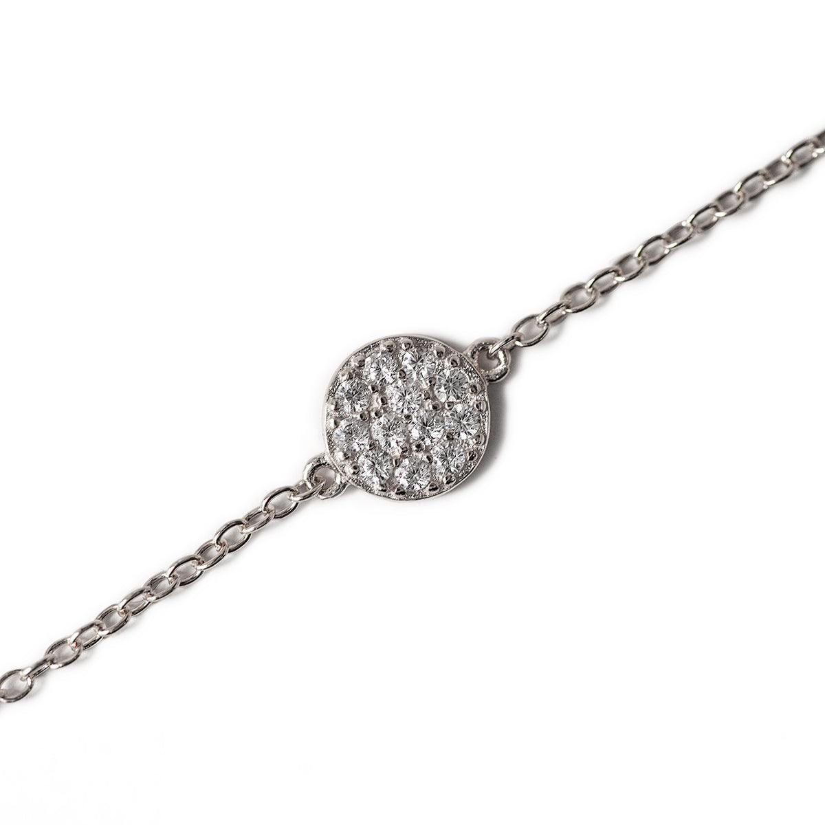 Petite Pave Disc Bracelet