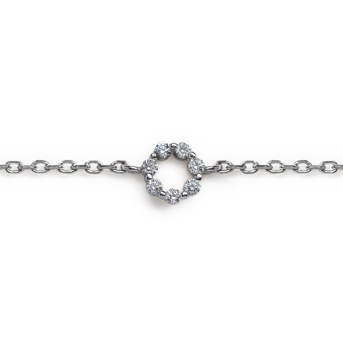 Petite Crystal Circle Bracelet, Bracelets - AMY O. Jewelry