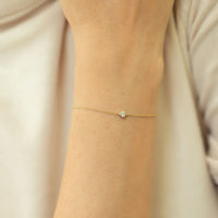 Tiny Diamond Bezel Bracelet