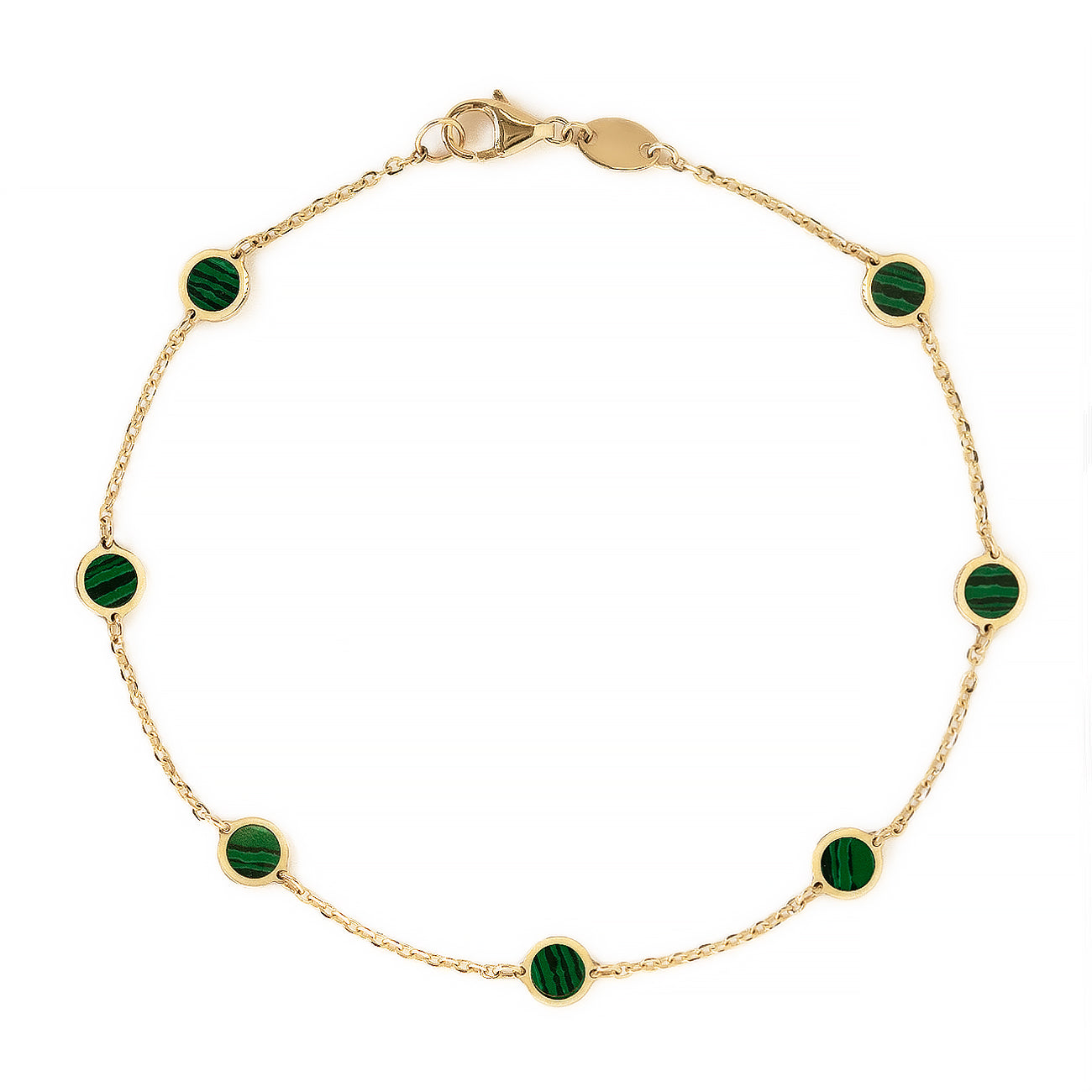 Gemstone Circle Bracelet Malachite