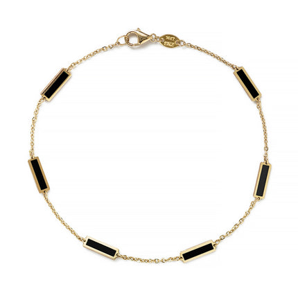 Gemstone Bar Bracelet Onyx