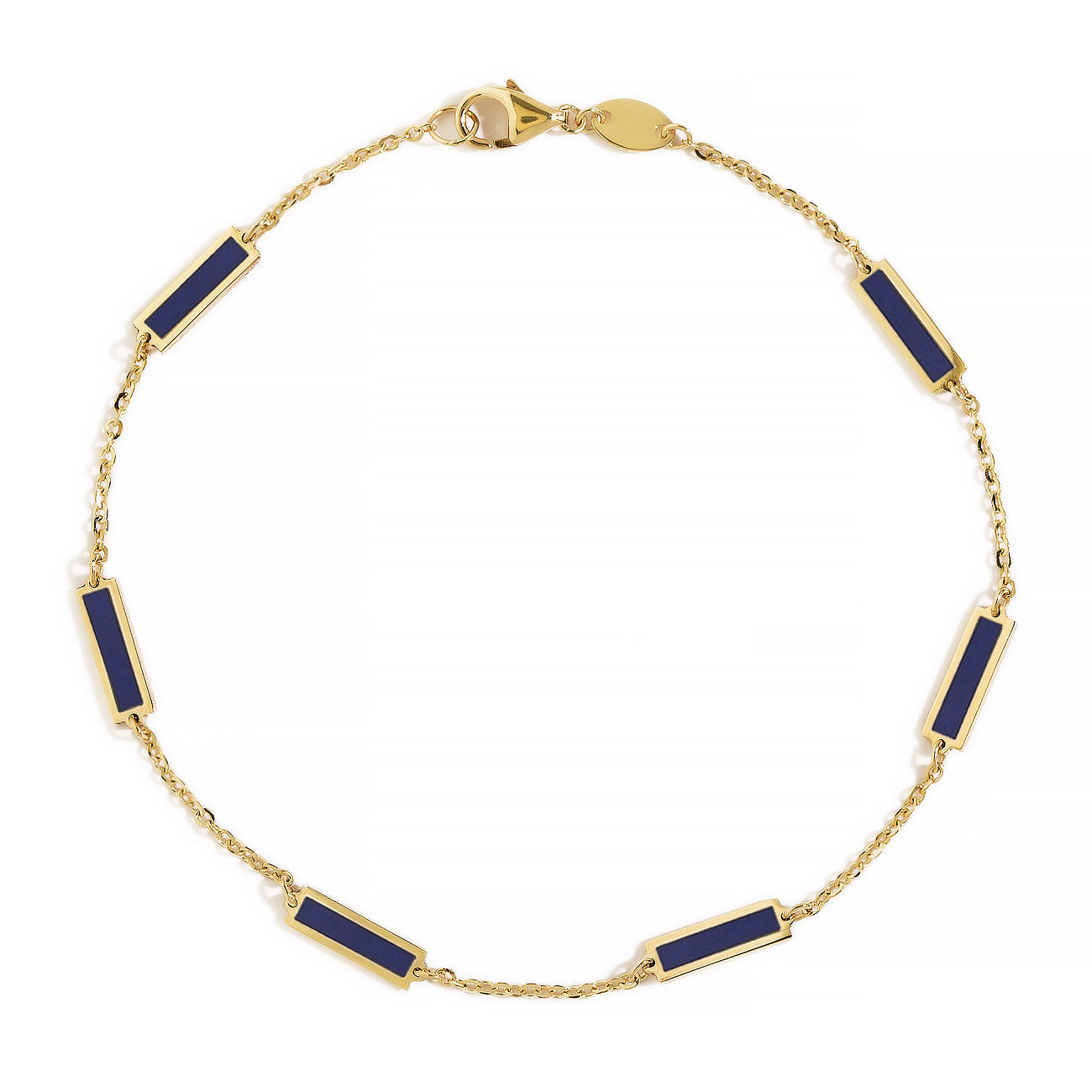 Gemstone Bar Bracelet Lapis Lazuli