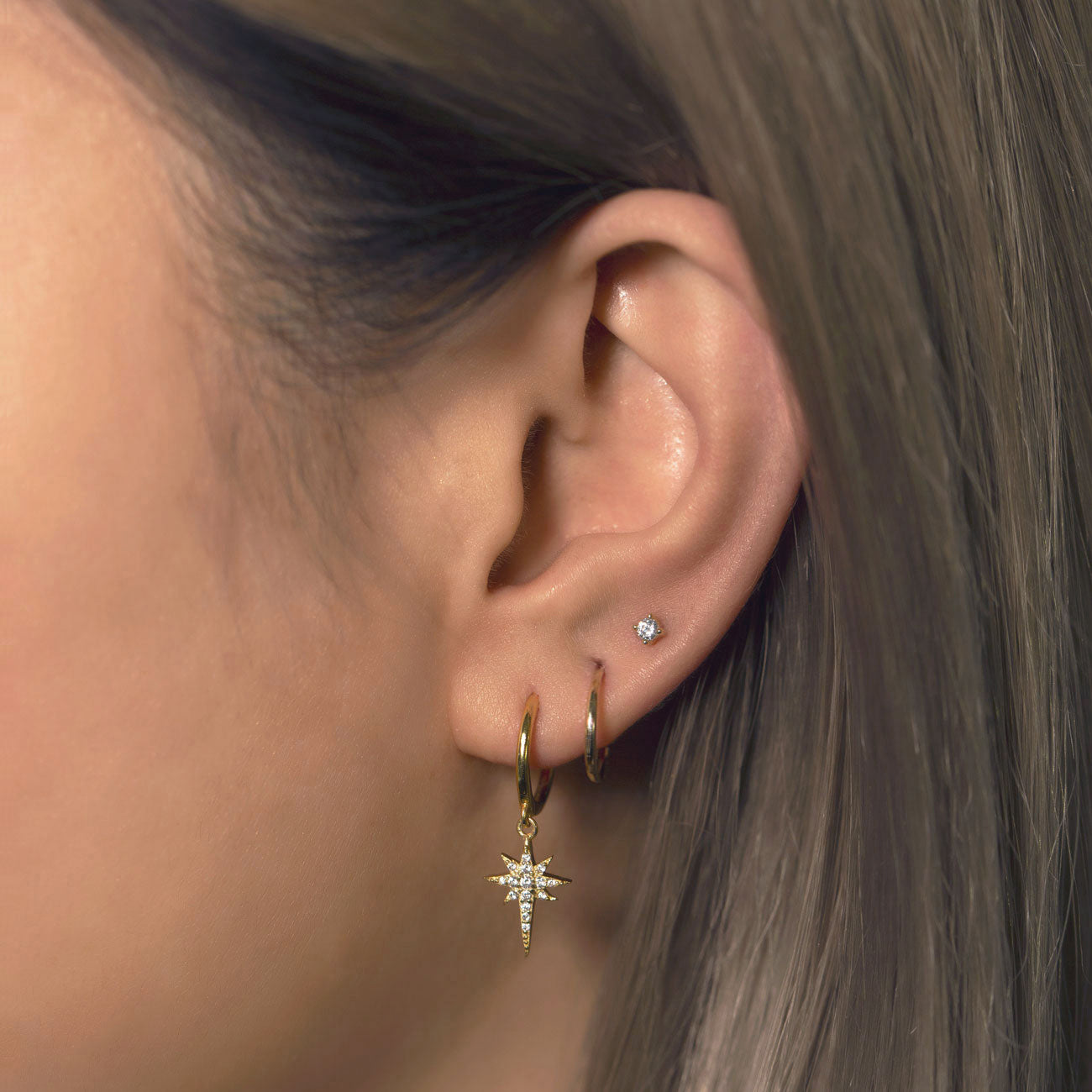 Kinn 14k Gold Petite Huggie Hoop Earrings