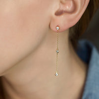 Dainty Crystal Drop Earrings, Earrings - AMY O. Jewelry