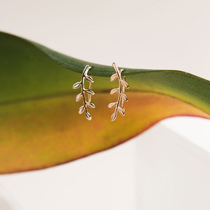 Leaf Ear Climber Earrings