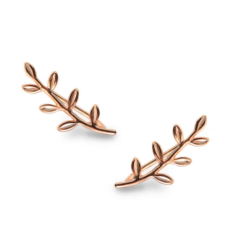 Leaf Ear Climber Earrings