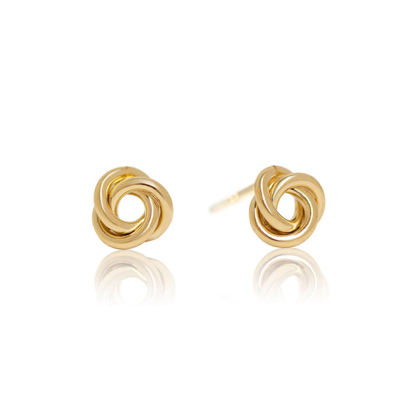 Solid Gold Knot Stud Hoop Earrings | Elegant and Timeless Jewelry - KEMMI  Collection