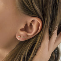Tiny Star Circle Triangle Studs Set, Earrings - AMY O. Jewelry