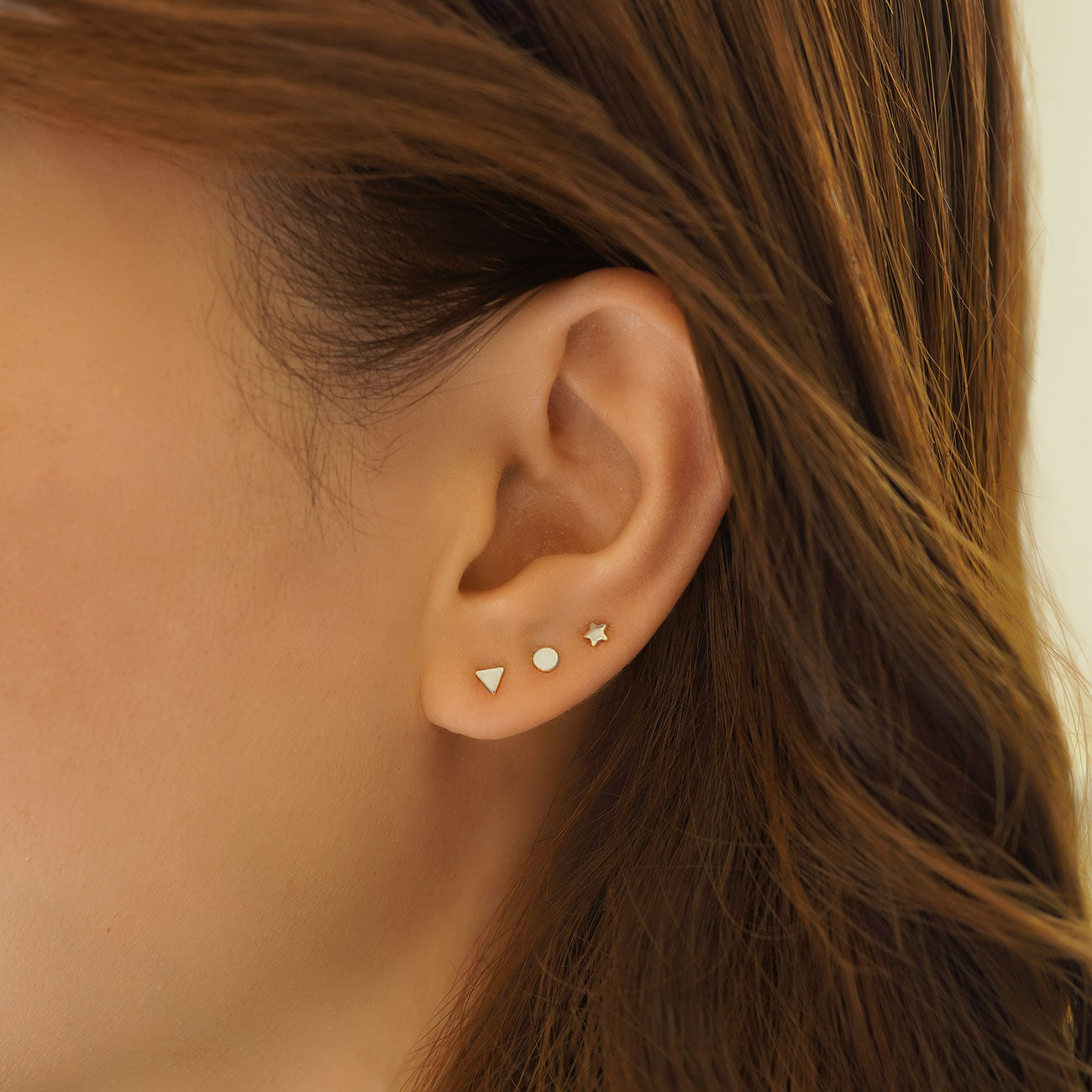 Hypoallergenic Flat Back Earrings 18-Pair Star Moon Triangle Ball Stud  Earrings 