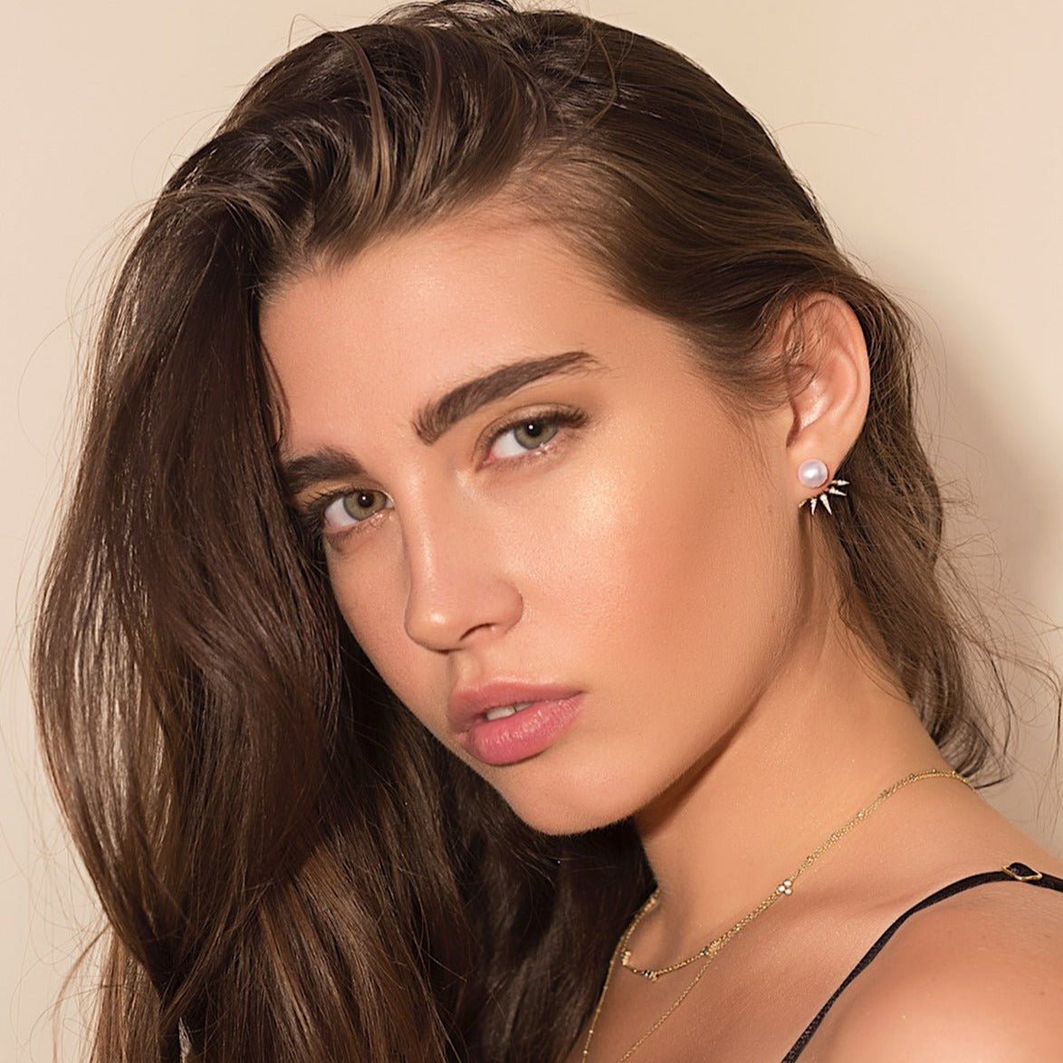 Pearl Spike Ear Jacket, Earrings - AMY O. Jewelry