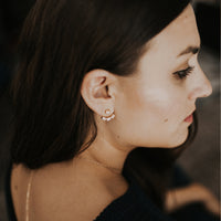 Baguette Ear Jacket, Earrings - AMY O. Jewelry