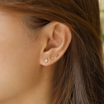 Mini Diamond Butterfly Stud Earrings - KAMARIA