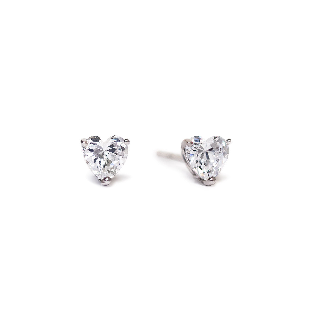 925 Crystal Heart Shaped Earrings – miagracejewllery