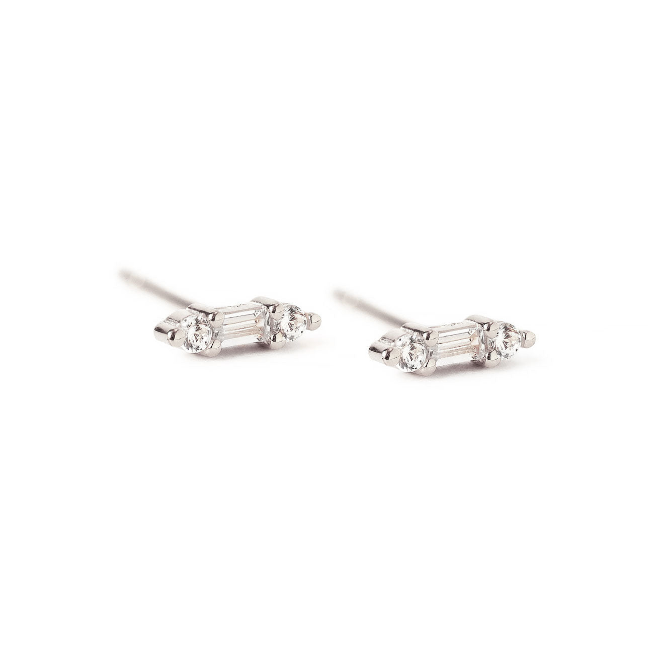 Tiny Baguette Bar Studs