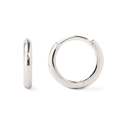 Sterling Silver Sphere Huggie Earrings, Small Hoop Earrings – AMYO