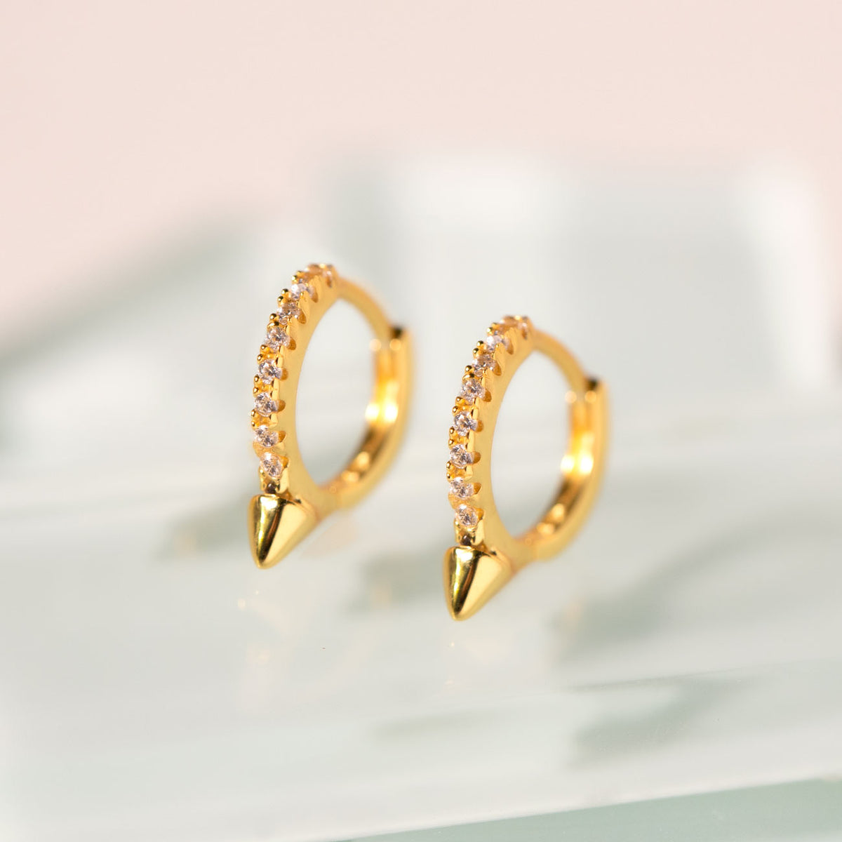 Spike Earrings, Huggie Earrings, Gold Earrings – AMYO Jewelry