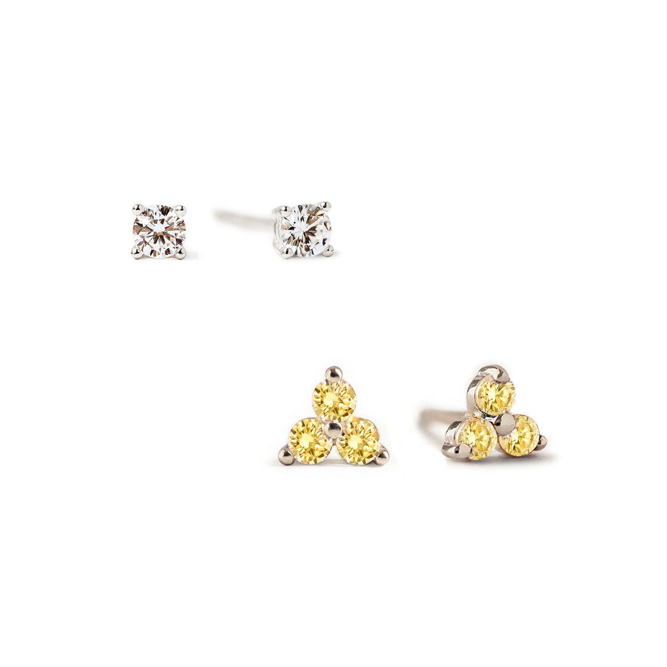 Birthstone Studs Set Citrine