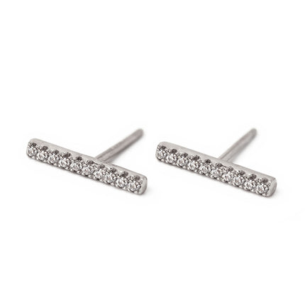 Pavé Bar Stud Earrings