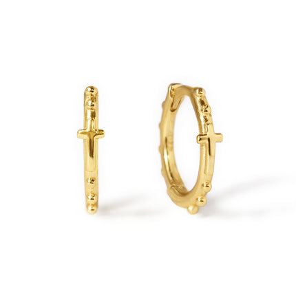 14K Gold Hoop Earrings, Medium Gold Hoops, Solid Gold Hoops – AMYO