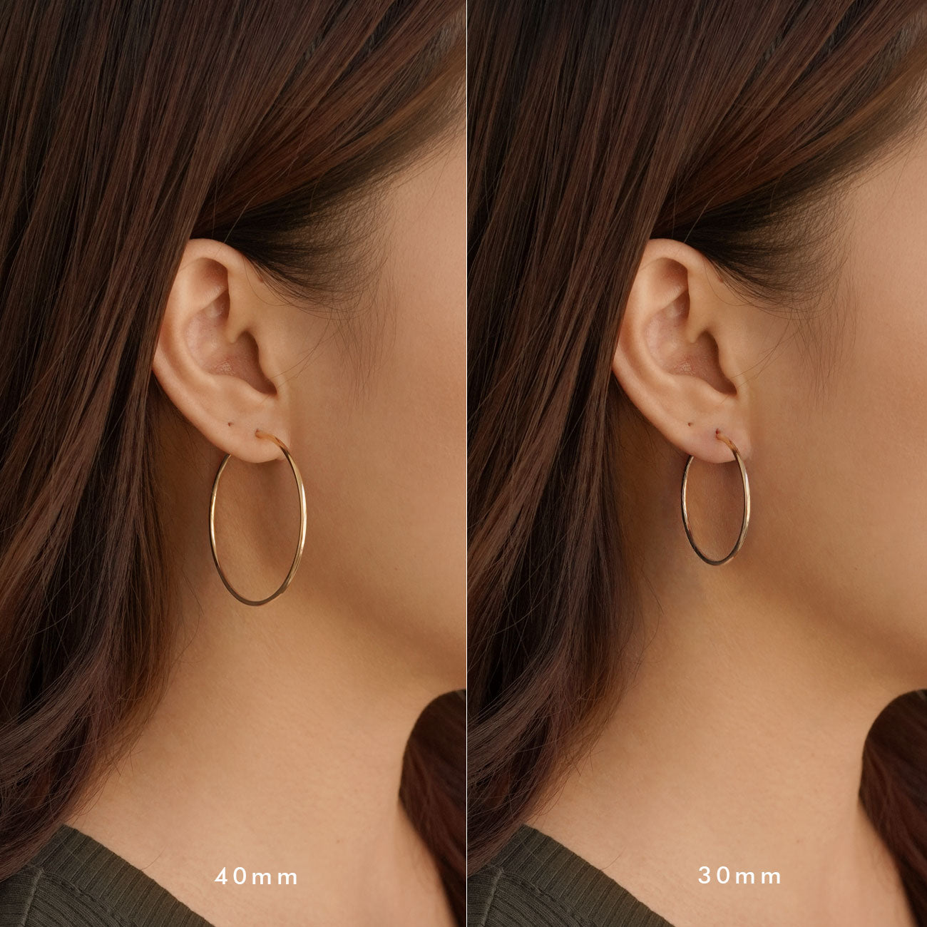 Gold Vermeil Medium Hoop Earrings, Thin Gold Hoops – AMYO Jewelry