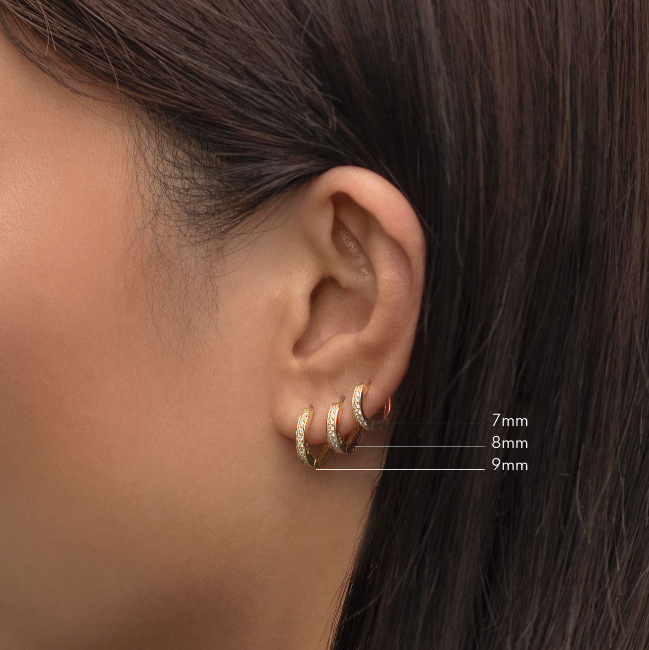 Gold Huggie Hoop Earrings - Set Of 4 Huggie Hoops - The Curated Lobe