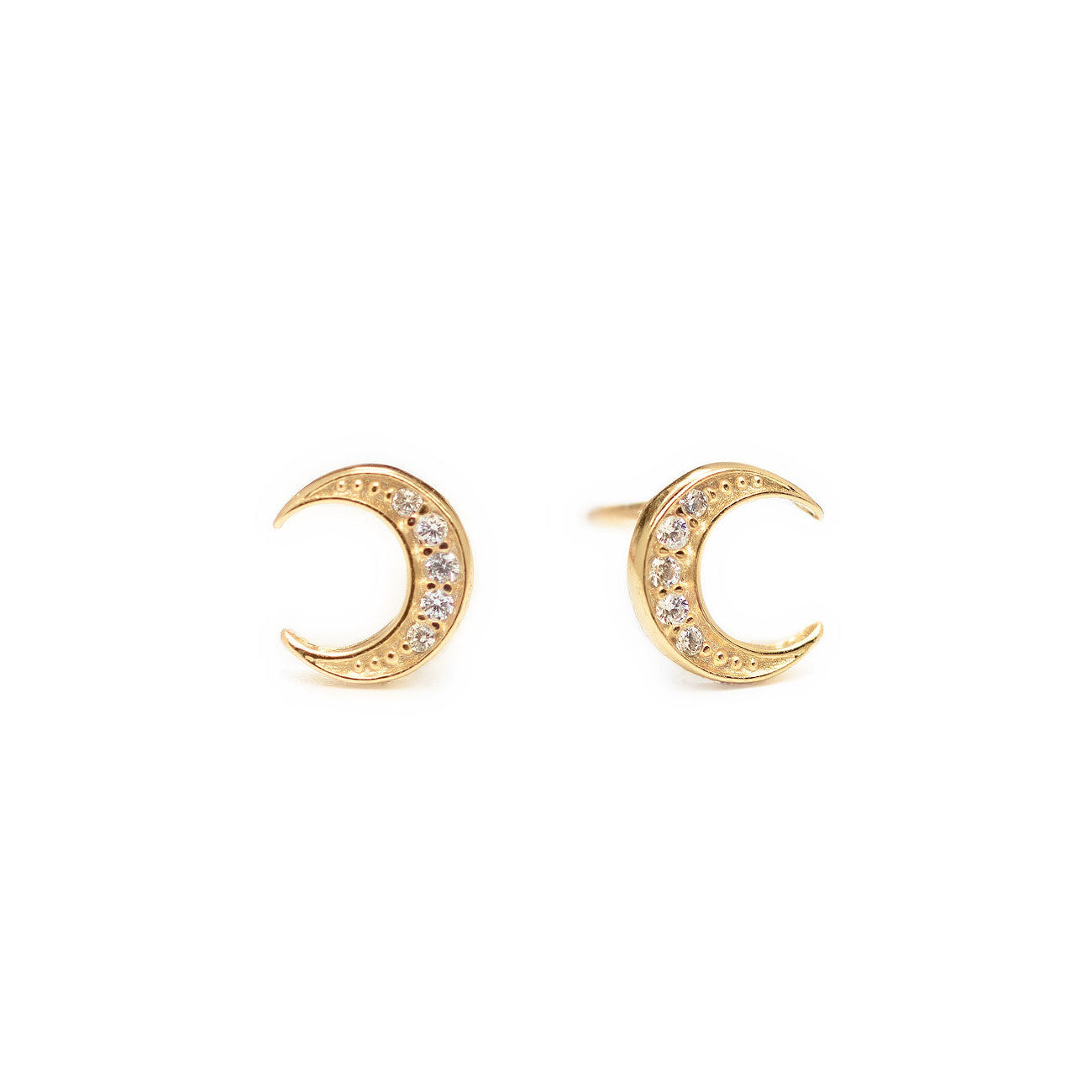 Hanging Moon Earrings Gold Vermeil – Temple of the Sun Jewellery