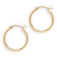 Gold Small Hoop Earrings with Latch