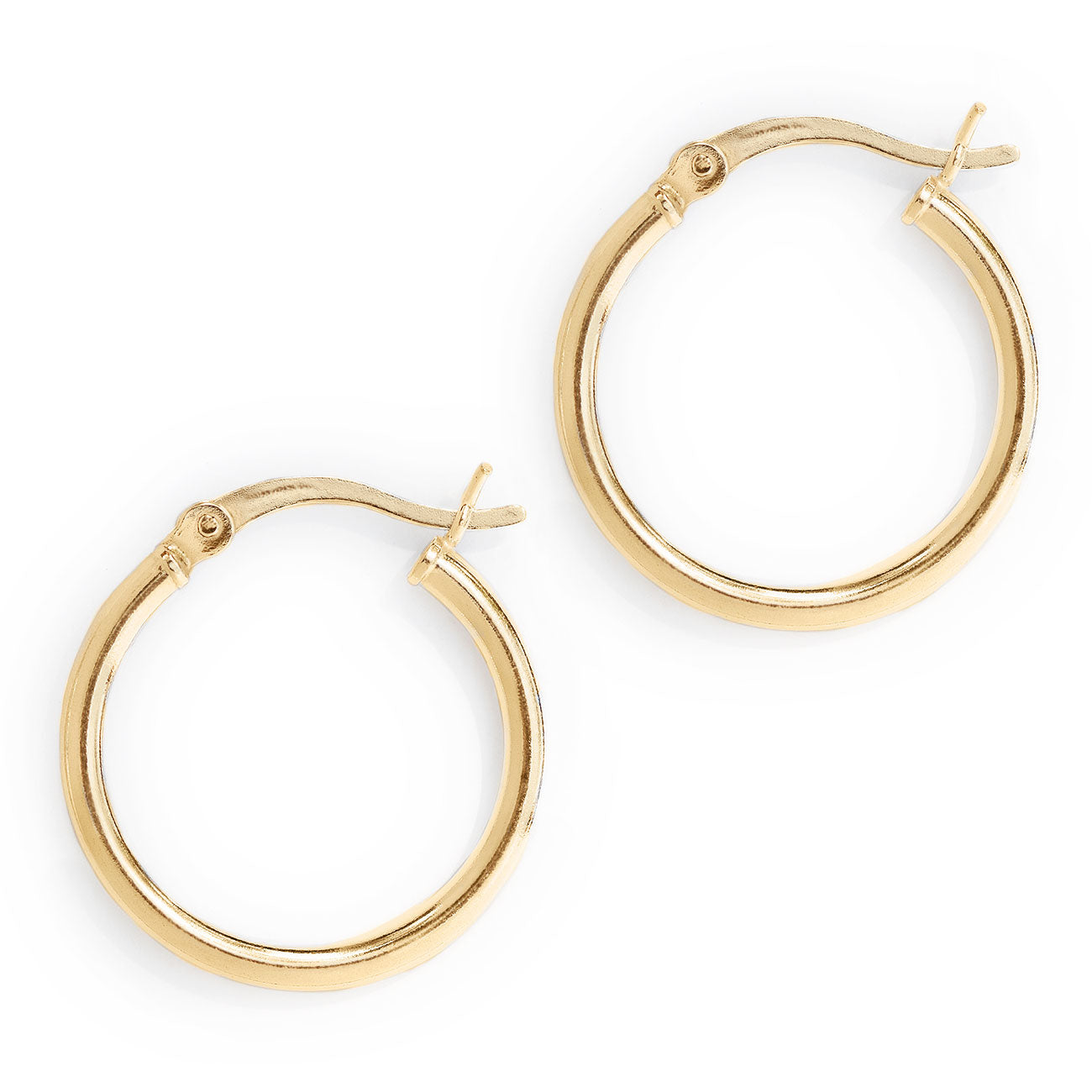 Gold Small Hoop Earrings with Latch