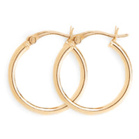 Gold Midi Hoops with Latch enclosure