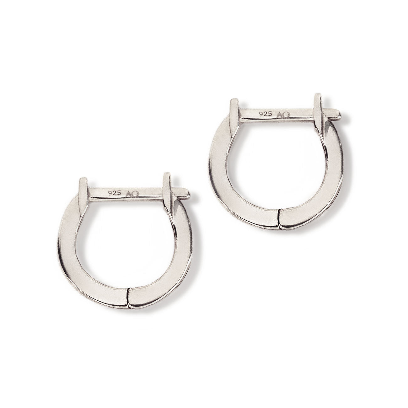 Sleek Classic Sterling Silver Plated Hoop Earrings | Windsor