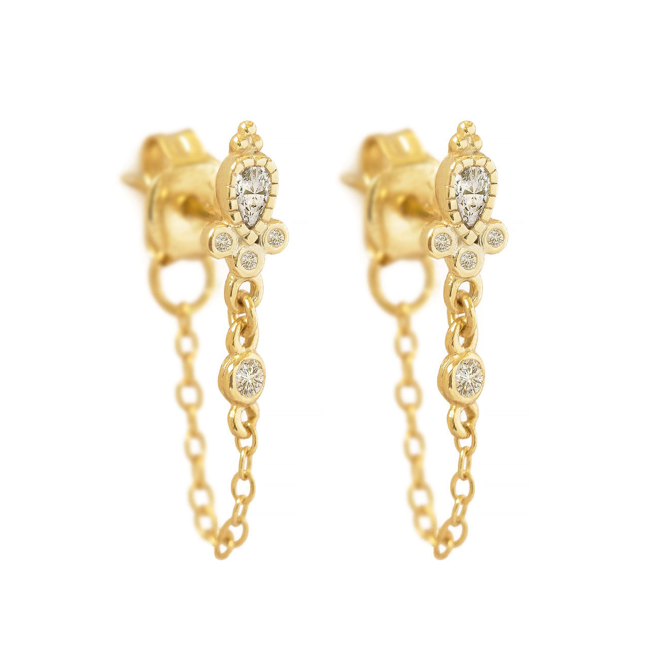White Pearl Long Rose Gold Shoulder Duster Earrings– Doolittle