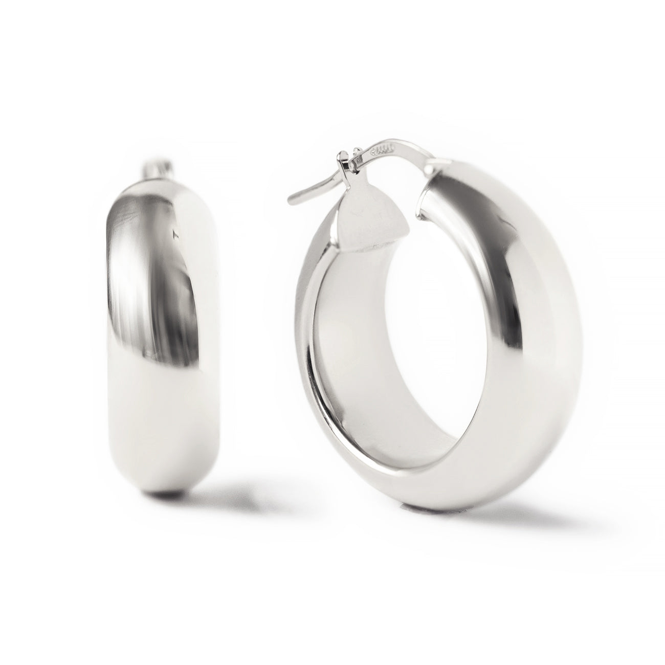 Thick Chunky Hoops, Small Bold Hoop Earrings, Statement Silver Hoops – AMYO  Jewelry
